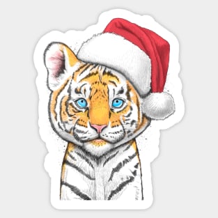 Tiger in a hat Sticker